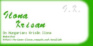 ilona krisan business card
